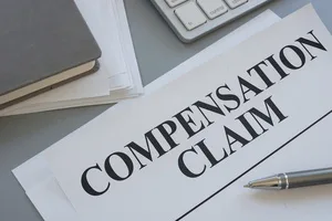 Compensation claim is shown using a text on the personal injury Medical Claim Form