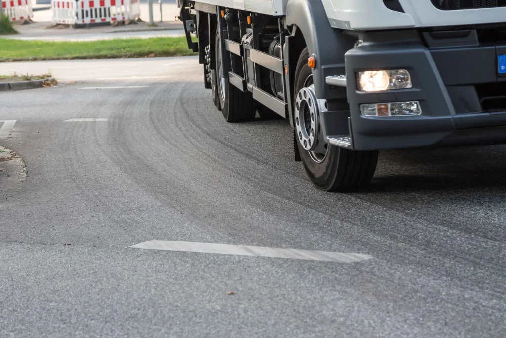 tire skid marks highway pavement american
