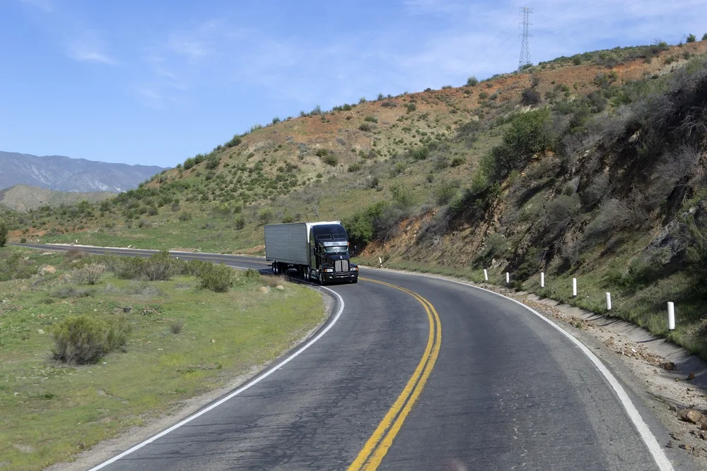 semi truck highway daytime